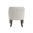 Accent Armchair- Button Tufted Back- Sloped Arms- Beige Polyester