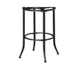 Swivel Bar Height Chair- Brown Faux Leather- Black Metal