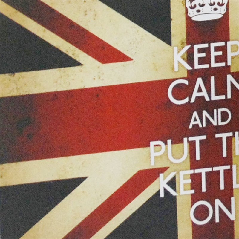 Benjara Suitcase with Union Jack Print Canvas Upholstery- Multicolor (Set of 2)