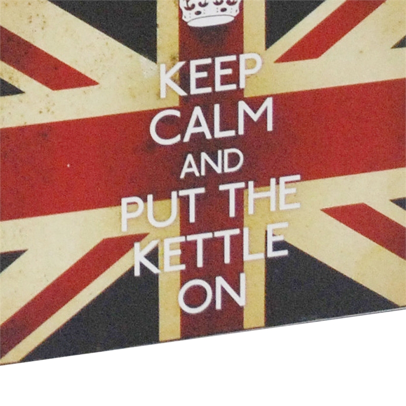 Benjara Suitcase with Union Jack Print Canvas Upholstery- Multicolor (Set of 2)