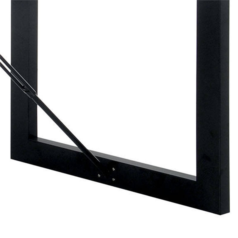 Benjara Industrial Wooden Dining Table with U Shaped Base- Brown and Black