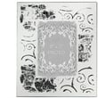 Benjara Modern Etched Wooden Photo Frames- Large- Set of 4- Silver