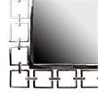 Benjara Modern Style Metal Openwork Square Framed Mirror- Silver