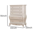 Benjara Wooden Drawer Chest with Five Drawers- Pearl White