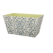 Benjara Rectangular Containers with Narrow Bottom (Set of 3)- Blue and Beige
