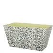 Benjara Rectangular Containers with Narrow Bottom (Set of 3)- Blue and Beige