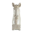 Benjara Transitional Style Ceramic Horse Head Decor Piece- Large- Beige