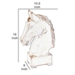 Benjara Transitional Style Ceramic Horse Head Decor Piece- Large- Beige