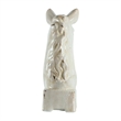 Benjara Transitional Style Ceramic Horse Head Decor Piece- Large- Beige