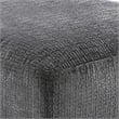Benjara Modern Style Padded Ottoman with Fabric Upholstery- Gray