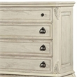 Benjara Six Drawer Wooden Chest With Scrolled Feet- Antique White