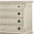 Benjara Six Drawer Wooden Chest With Scrolled Feet- Antique White