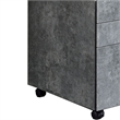 Benjara Contemporary Style File Cabinet with 3 Storage Drawers and Casters- Gray