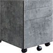 Benjara Contemporary Style File Cabinet with 3 Storage Drawers and Casters- Gray