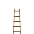 Benjara Transitional Style Wooden Decor Ladder with 6 Steps- Brown