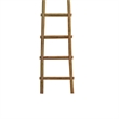 Benjara Transitional Style Wooden Decor Ladder with 6 Steps- Brown