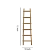 Benjara Transitional Style Wooden Decor Ladder with 6 Steps- Brown