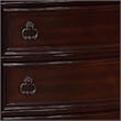Benjara Sany 5 Drawers Wooden Chest w/ Engraved Details & Bun Feet- Cherry Brown