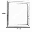 Benjara Square Molded Wooden Frame Dresser Mirror- Cherry Brown and Silver