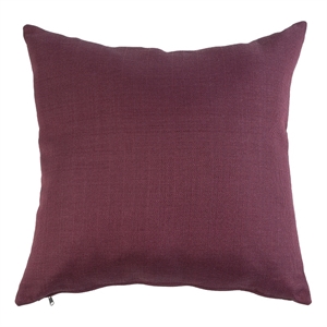 Benjara 23 x 23&quot Linen Fabric Pillow with Polyester Fiber Insert- Purple