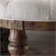 Benjara Cushioned Top Wooden Coffee Table with Bottom Shelf- Brown and Beige