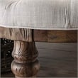Benjara Cushioned Top Wooden Coffee Table with Bottom Shelf- Brown and Beige