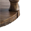 Benjara Cushioned Top Wooden Coffee Table with Bottom Shelf- Brown and Beige