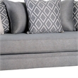 Benjara Fabric Upholstered Wooden Sofa with Tufted Details- Gray