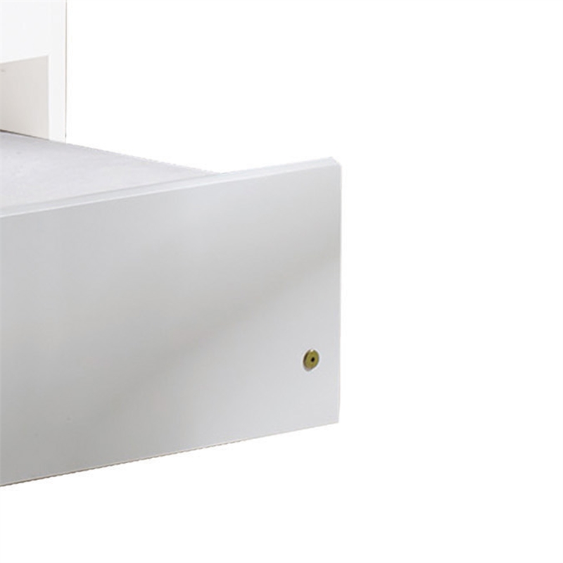 Benjara Mission Style Wooden Twin Size Daybed Trundle with Caster Wheels- White