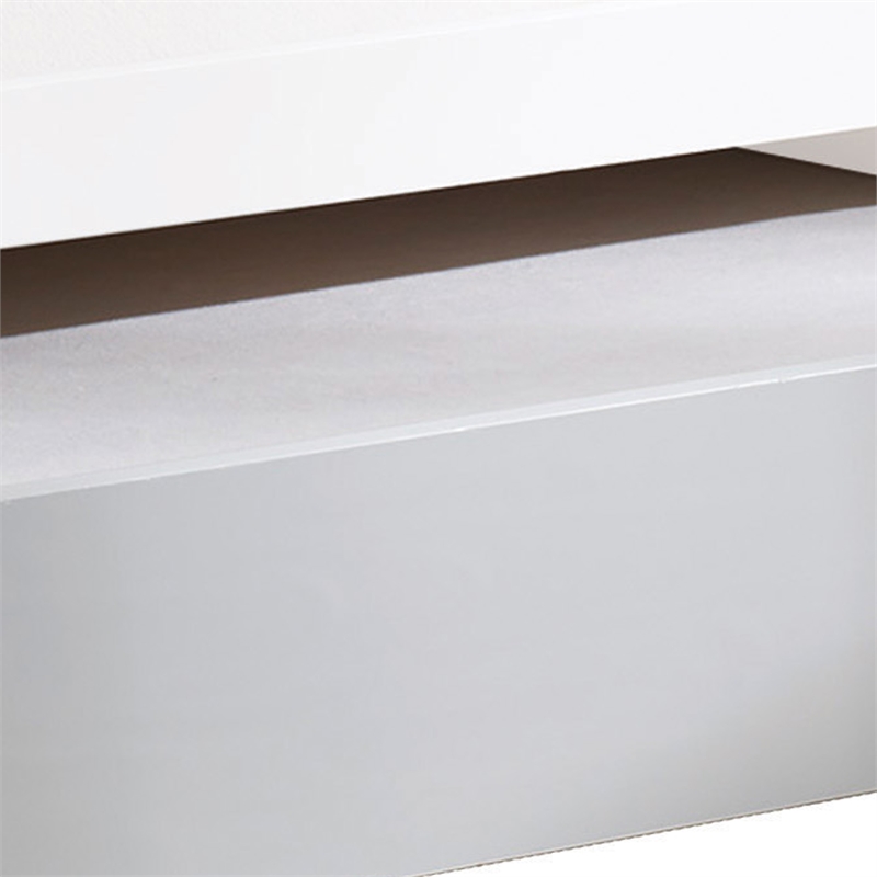 Benjara Mission Style Wooden Twin Size Daybed Trundle with Caster Wheels- White