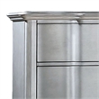 Benjara Contemporary 5 Drawer Wooden Chest with Rectangle Knobs- Silver
