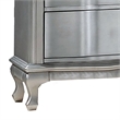 Benjara Contemporary 5 Drawer Wooden Chest with Rectangle Knobs- Silver