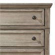 Benjara Transitional Wooden 5 Drawer Chest with Round Knob and Bun Feet- Brown