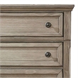 Benjara Transitional Wooden 5 Drawer Chest with Round Knob and Bun Feet- Brown