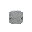 Benjara Fabric Upholstered Recliner Chair with USB Charging Docks- Gray