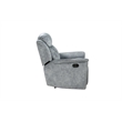 Benjara Fabric Upholstered Recliner Chair with USB Charging Docks- Gray