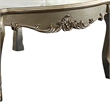 Benjara Handcrafted Wooden Coffee Table with Engravings-Antique White and Gold