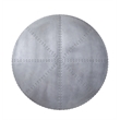 Benjara Industrial Style Drum Shape Wooden Coffee Table with Storage- Silver