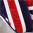 Benjara Union Jack Swivel Balloon Chair with Aluminum Patchwork- Multicolor