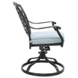 Benjara Wynn Outdoor Metal Dining Swivel Chair (Set of 2)- Light Blue