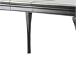Benjara Wood and Mirror Dining Table with Extendable Leaf- Gray and Silver