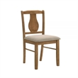 Benjara 5 Piece Dining Table Set with 4 Chairs- Rubberwood- Weathered Oak