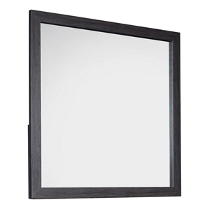 Benjara Lala 40 x 40&quot Dresser Mirror- Modern Rectangular Shape- Black Finish