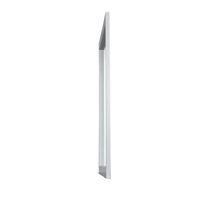 Benjara Moko 40 x 40 Dresser Mirror- Square- Modern Style- Gray Finished Frame