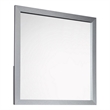 Benjara Moko 40 x 40 Dresser Mirror- Square- Modern Style- Gray Finished Frame