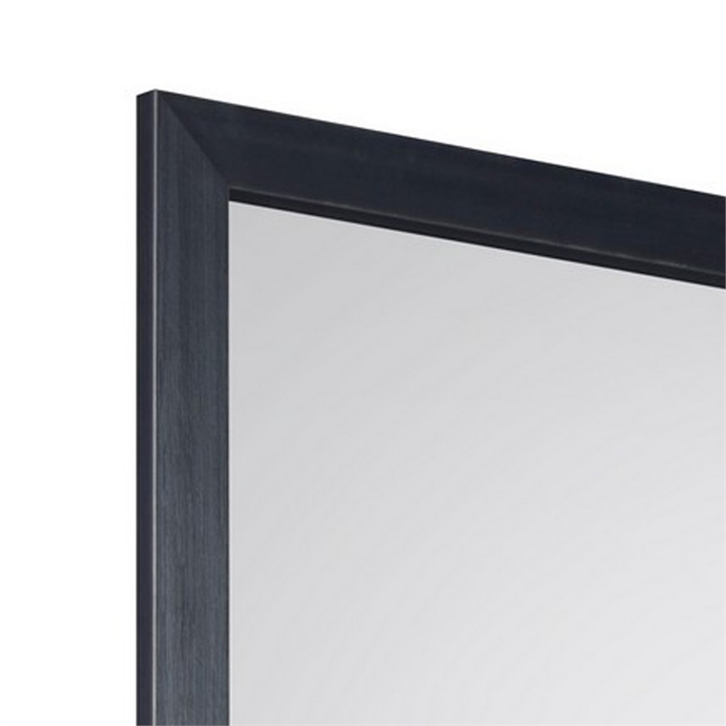 Benjara Moko 40 x 40 Dresser Mirror- Square Shape- Modern Style- Blacked Frame