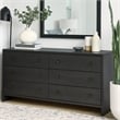 Benjara Moko 40 x 40 Dresser Mirror- Square Shape- Modern Style- Blacked Frame