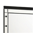 Benjara Lee 37 x 40 Vanity Mirror-10 Light Bulb Sockets-Modern Black Wood Frame