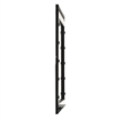 Benjara Lee 37 x 40 Vanity Mirror-10 Light Bulb Sockets-Modern Black Wood Frame