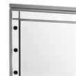 Benjara Lee 37 x 40 Vanity Mirror-10 Light Bulb Sockets-Modern Silver Wood Frame